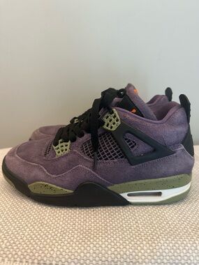 Air Jordan 4 Retro Mid Canyon Purple Suede Mens 6.5 Womens 8 AQ9129-500